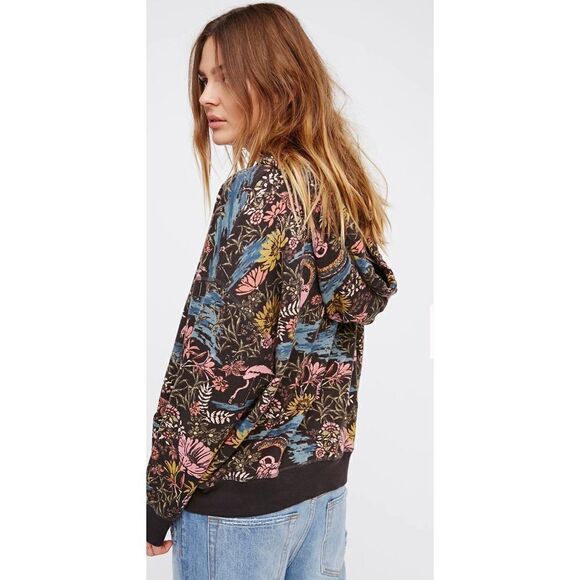 Free People No Talking Hoodie Flamingo sz XS - Picture 2 of 8